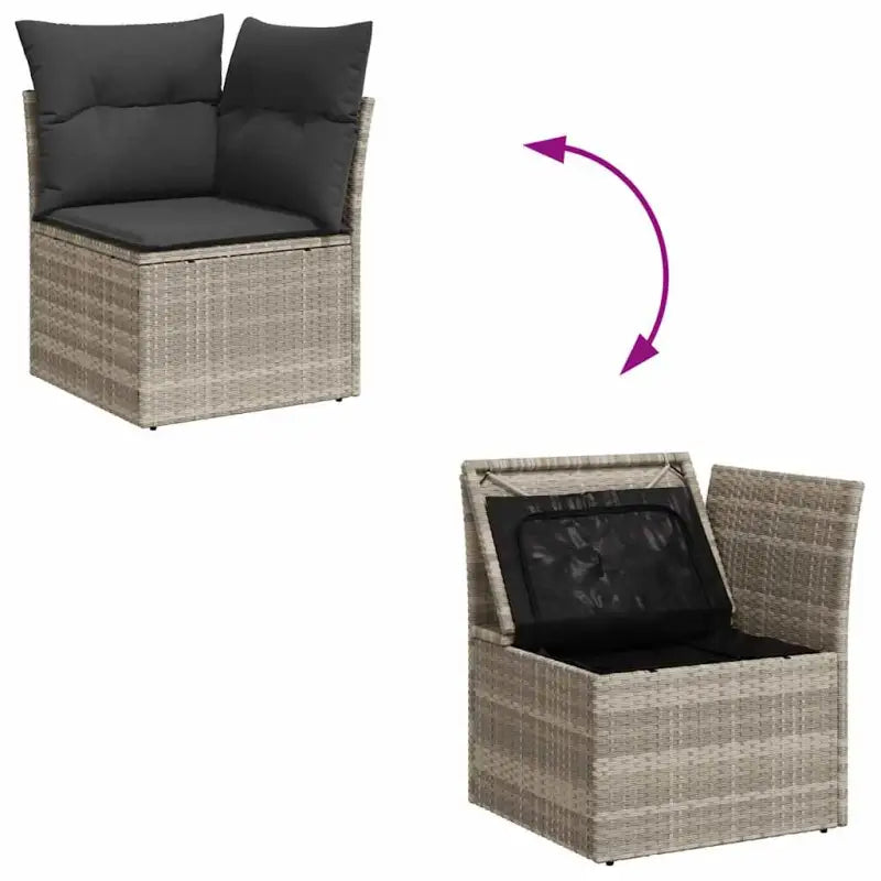 Loungebank tuinset van gepoedercoat staal met waterdichte tas - Tuinsets