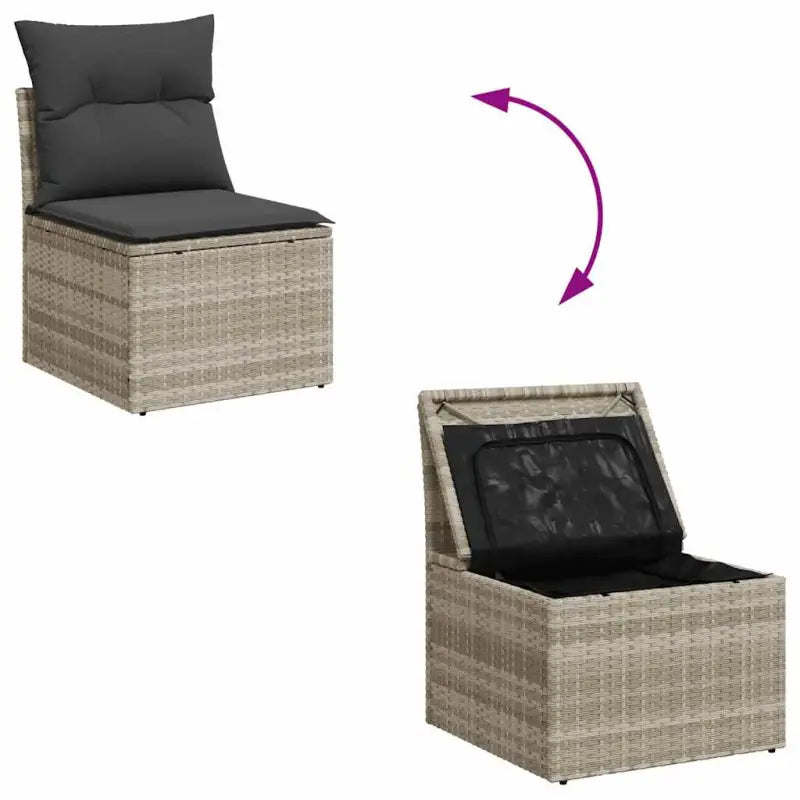 Loungebank tuinset van gepoedercoat staal met waterdichte tas - Tuinsets