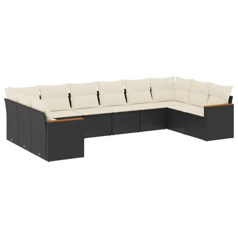 Loungebank van gepoedercoat staal voor terras met zwart materiaal - Tuinsets