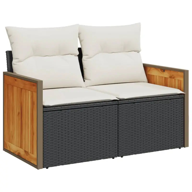 Loungebank van gepoedercoat staal voor tuin of terras in zwart materiaal - Tuinsets