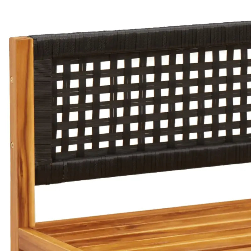 Loungebank van massief acaciahout met kleur per rattan en comfortabele rugkussens - Tuinsets