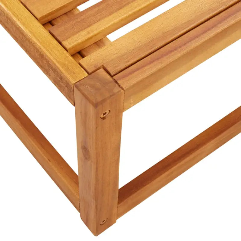 Loungebank van massief acaciahout met kleur per rattan en comfortabele rugkussens - Tuinsets