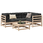 Loungebank van massief douglas vurenhout voor buiten ontspanning - Natuurlijk grenenhout / Nee - Tuinsets