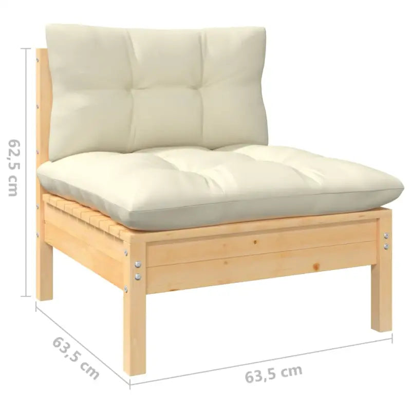 Loungebank van massief grenenhout voor in de tuin - Tuinsets