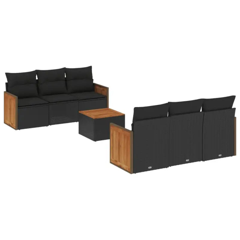 Loungebank van poly rattan en gepoedercoat staal voor buiten - Tuinsets