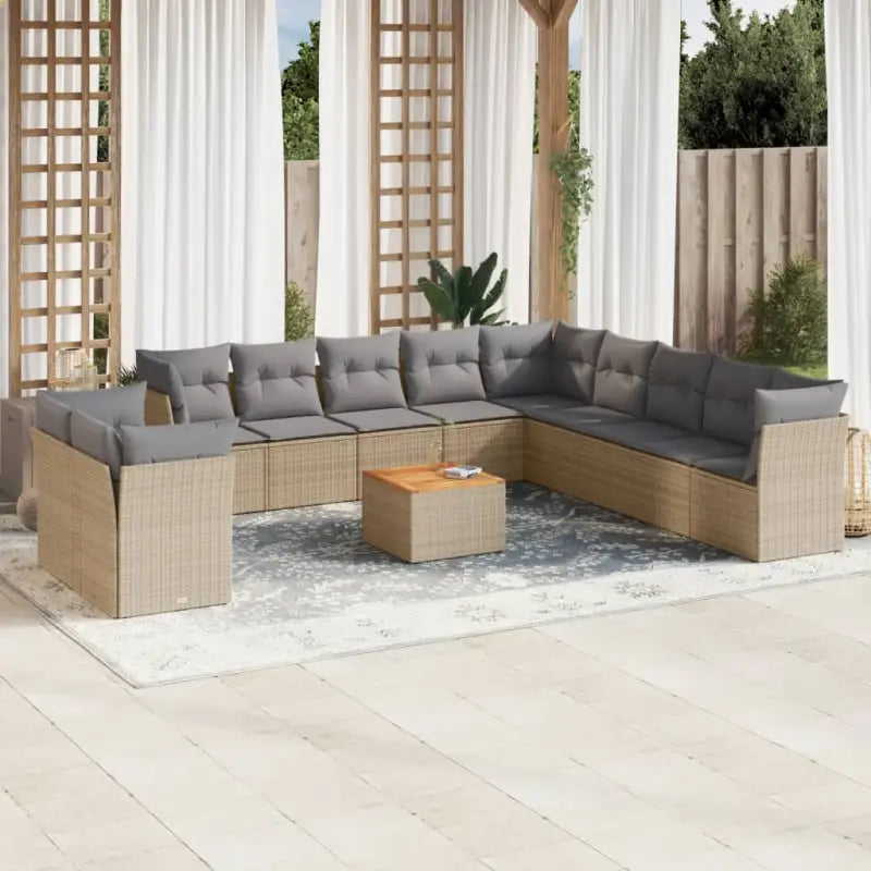Loungebank van poly rattan en gepoedercoat staal voor je tuin of terras - Tuinsets