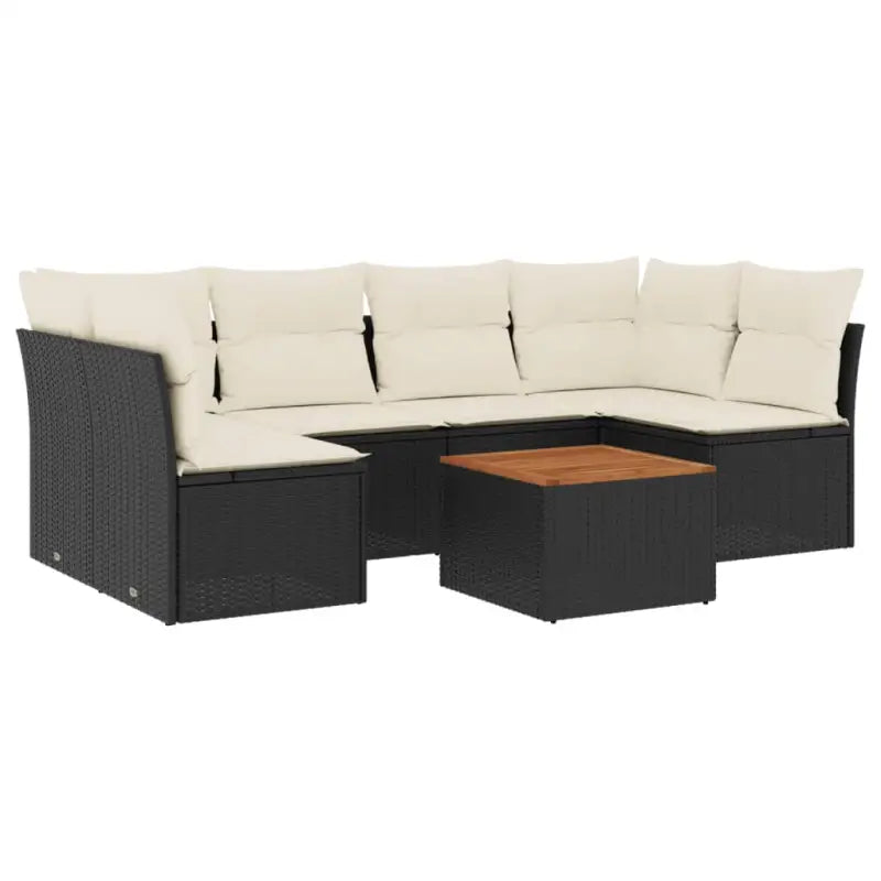 Loungebank van poly rattan en gepoedercoat staal voor tuin of terras - Tuinsets