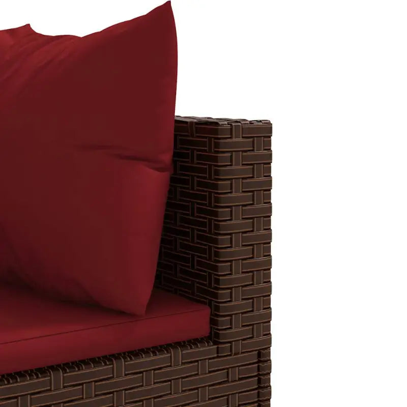 Loungebank van poly rattan met gepoedercoat staal en afmetingen rugkussen - Tuinsets