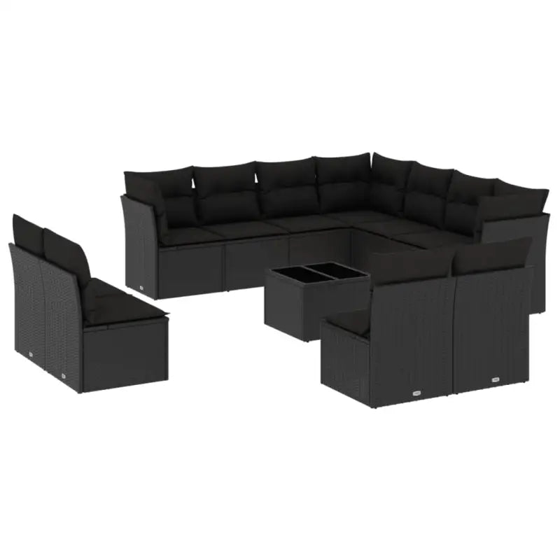 Loungebank van zwart gepoedercoat staal met waterdichte tas voor tuin - Tuinsets