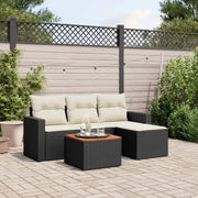 Loungebank van zwart materiaal met gepoedercoat staal en goede afmetingen - Tuinsets