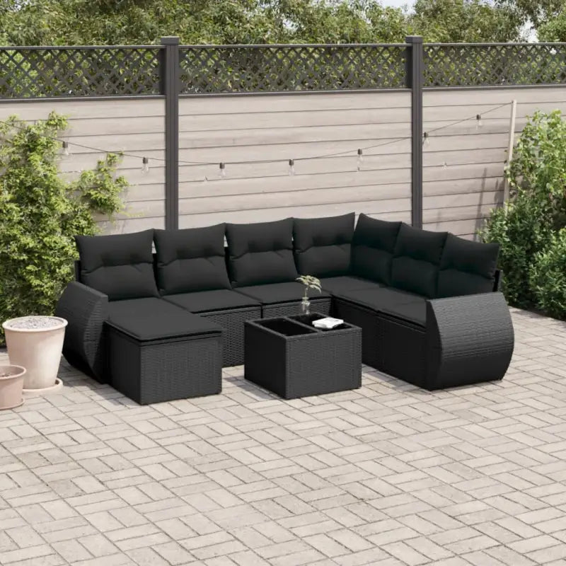 Loungebank van zwart materiaal met waterdichte tas en gepoedercoat staal - Tuinsets