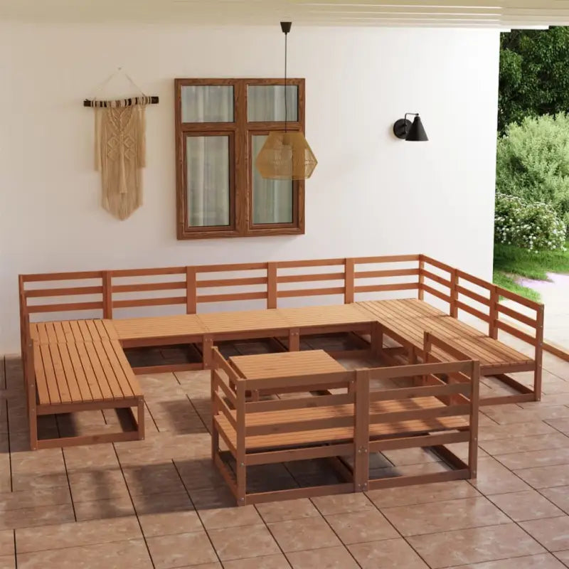 Loungebank voor buiten genieten en ontspannen - Honingbruin / Nee - Tuinsets