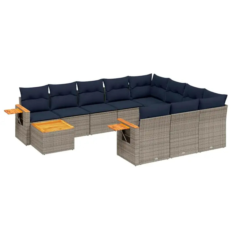 Loungebank voor buiten in grijs materiaal en gepoedercoat staal - Grijs - Tuinsets