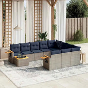 Loungebank voor buiten in grijs materiaal en gepoedercoat staal - Grijs - Tuinsets