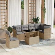 Loungebank voor de tuin met beige materiaal en gepoedercoat staal - Tuinsets