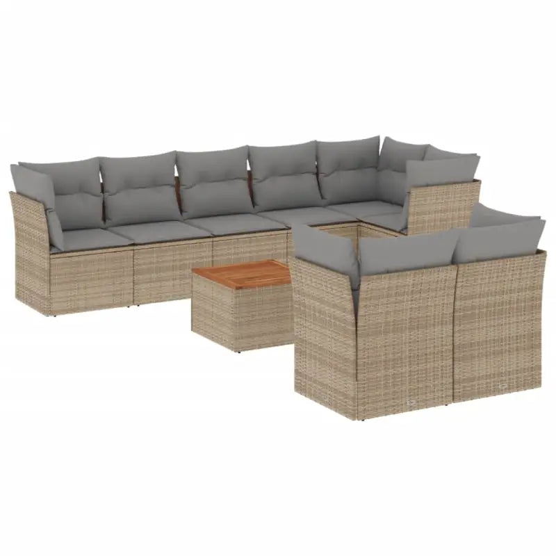 Loungebank voor tuin en terras in gemengd beige materiaal - Tuinsets