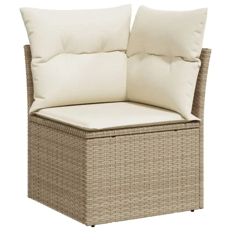 Loungebank voor tuin met beige materiaal en gepoedercoat staal - Tuinsets