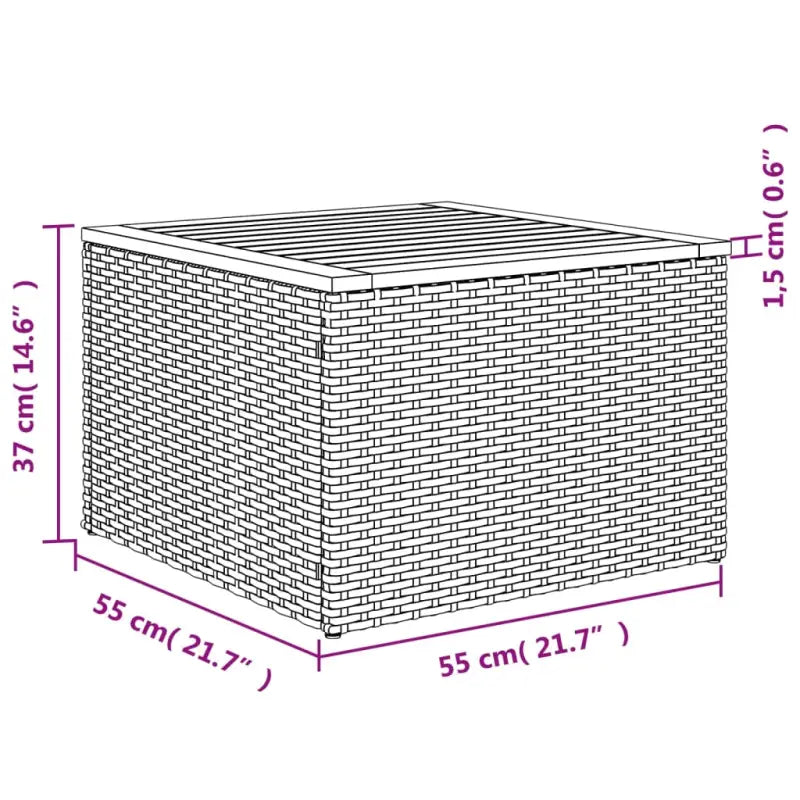 Loungebank voor tuin met beige materiaal en gepoedercoat staal - Tuinsets