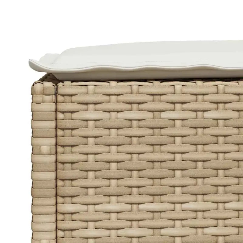 Loungebank voor tuin met beige materiaal en natuurlijke olieafwerking - Tuinsets