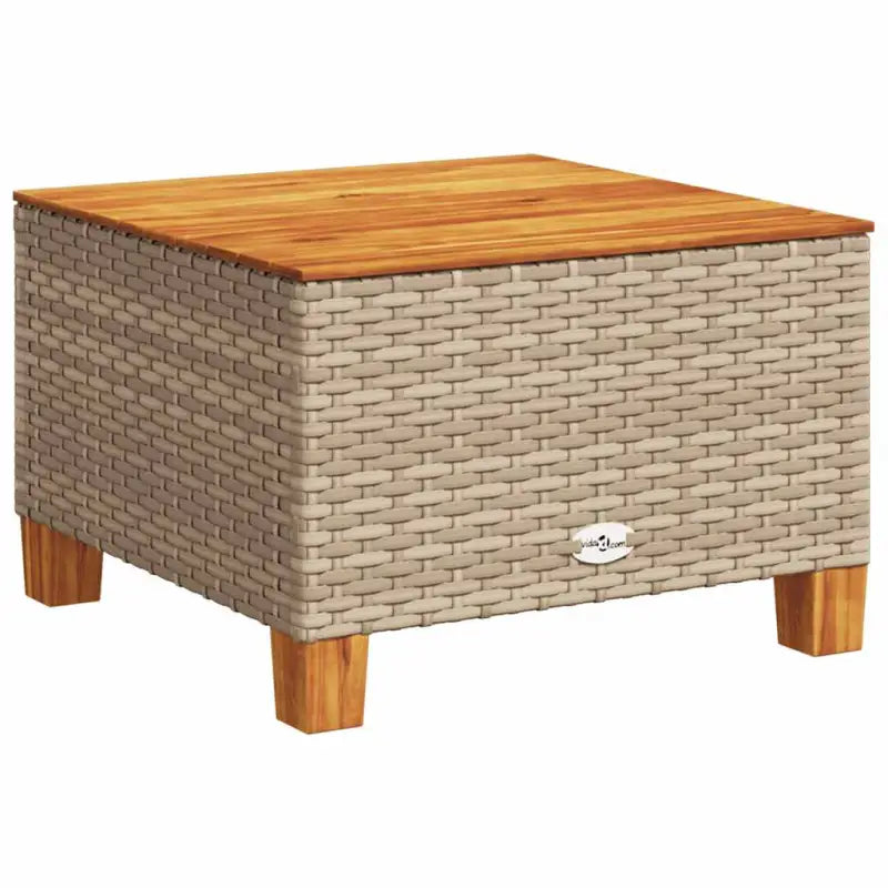 Loungebank voor tuin met beige materiaal en natuurlijke olieafwerking - Tuinsets