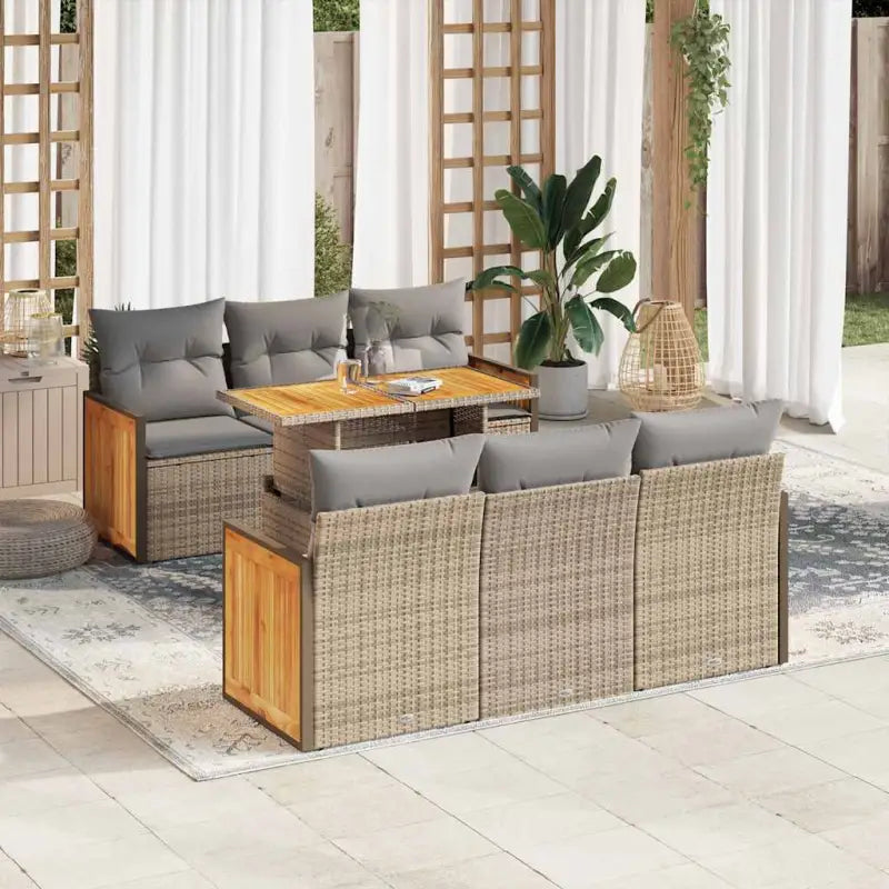 Loungebank voor tuin met gepoedercoated staal en waterdichte tas - Beige en grijs - Tuinsets