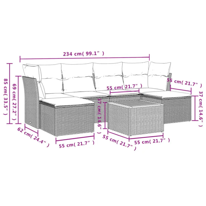 Loungebank voor tuin met waterdichte tas en beige materiaal - Tuinsets