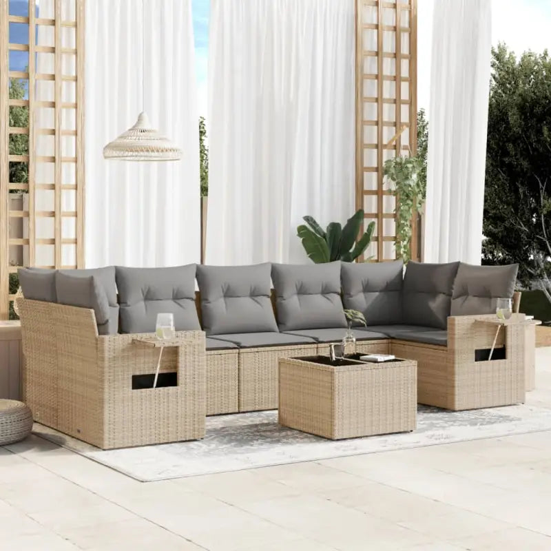 Loungebank voor tuin met waterdichte tas en beige materiaal - Tuinsets