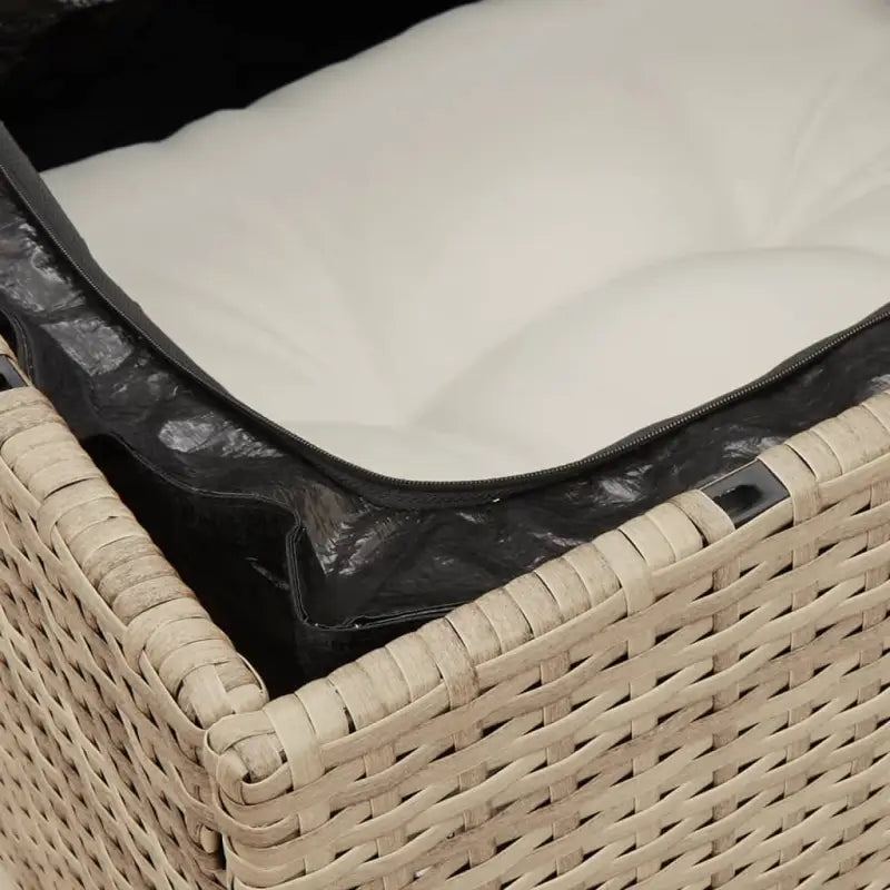 Loungebank voor tuin met waterdichte tas en beige materiaal - Tuinsets