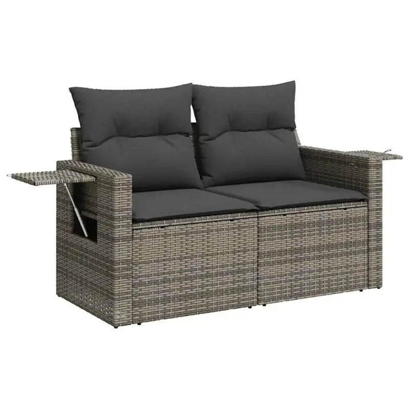 Loungebank voor tuin met waterdichte tas en grijs gepoedercoat staal - Tuinsets