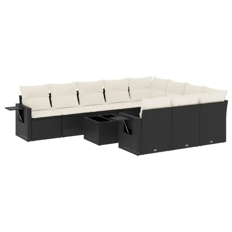 Loungebank voor tuin met zwart materiaal en gepoedercoat staal afmetingen - Tuinsets