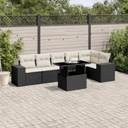 Loungebank voor tuin met zwart materiaal en gepoedercoat staal - Tuinsets