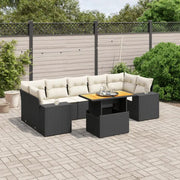 Loungebank voor tuin met zwart materiaal en gepoedercoat staal - Tuinsets