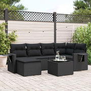 Loungebank voor tuin met zwart materiaal en waterdichte tas - Tuinsets