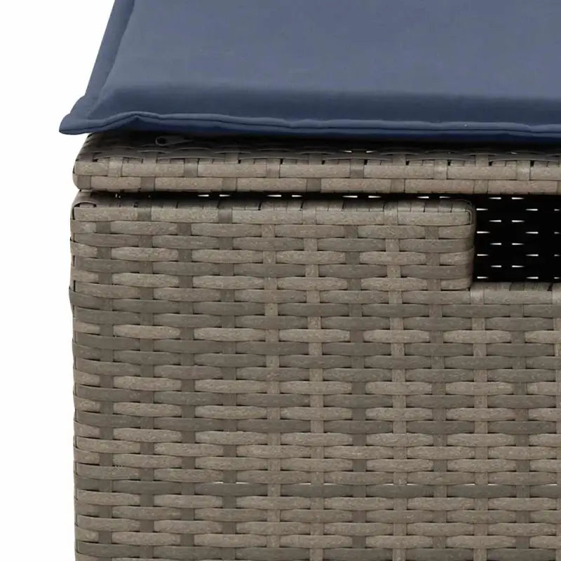 Loungebank voor tuin of terras in grijs materiaal met waterdichte zak - Tuinsets
