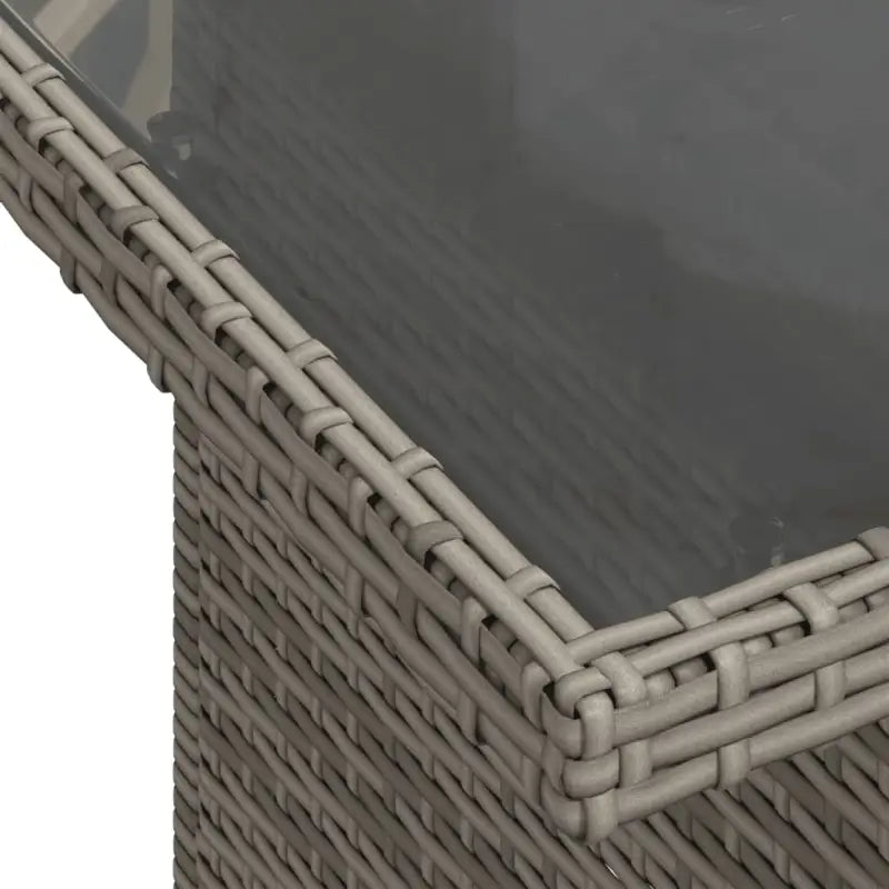 Loungebank voor tuin of terras met grijs materiaal en gepoedercoat staal - Tuinsets