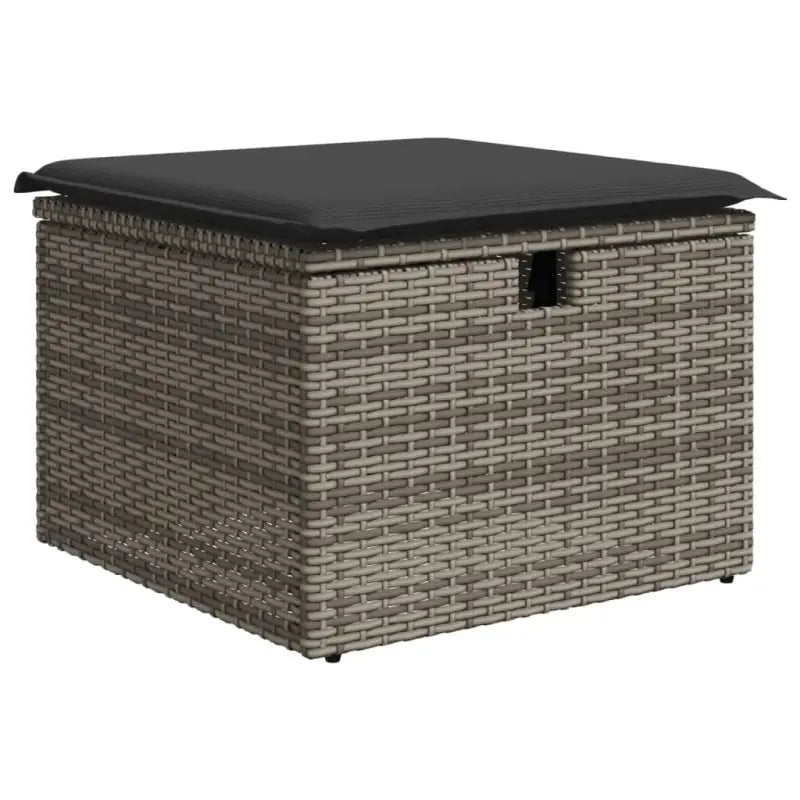 Loungebank voor tuin of terras met grijs materiaal en gepoedercoat staal - Tuinsets