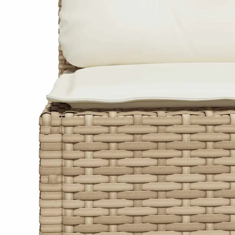 Loungebank voor tuin of terras met natuurlijke olieafwerking en beige materiaal - Tuinsets