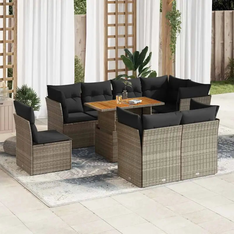 Loungebank voor tuin of terras met waterdichte tas en grijs materiaal - Tuinsets