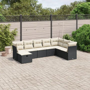 Loungebank voor tuin Terras met zwart gepoedercoat staal afmetingen - Tuinsets