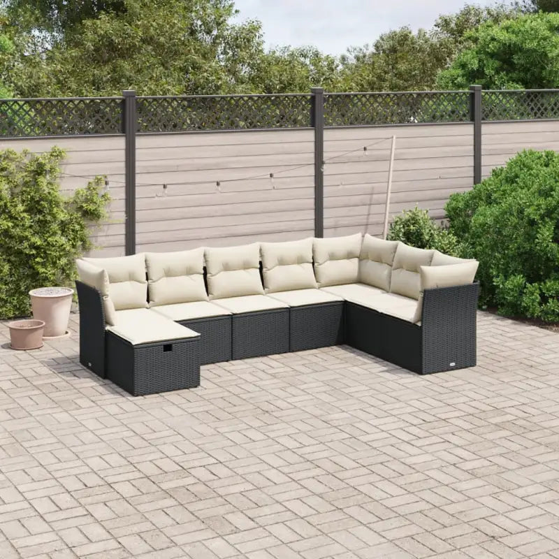 Loungebank voor tuin Terras met zwart gepoedercoat staal afmetingen - Tuinsets
