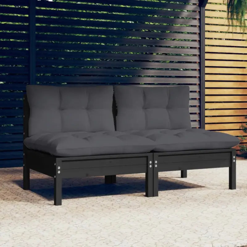 Loungebanken 2-zitsbank met massief grenenhout voor terras of tuin - Loungebanken