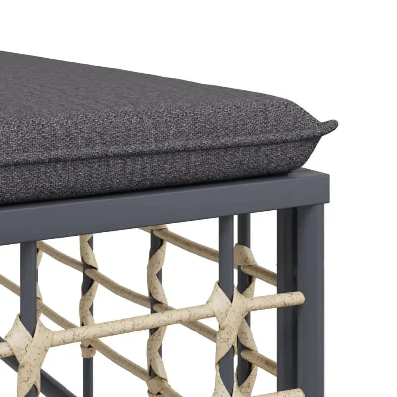 Loungebanken in poly rattan en antraciet materiaal voor buiten - Loungebanken