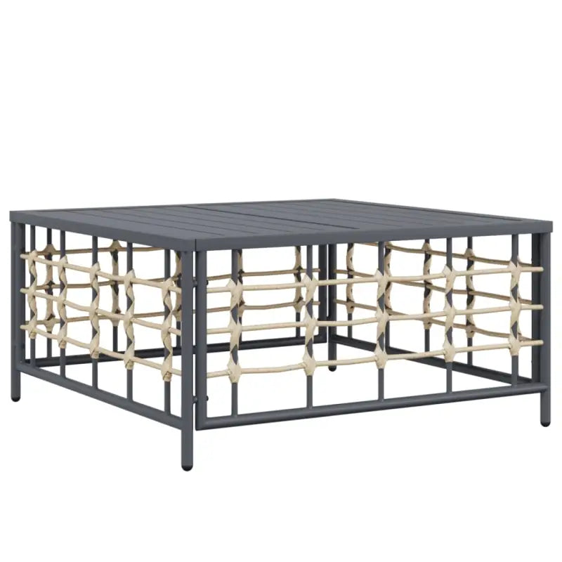 Loungebanken in poly rattan met antraciet materiaal en ruime afmetingen - Loungebanken
