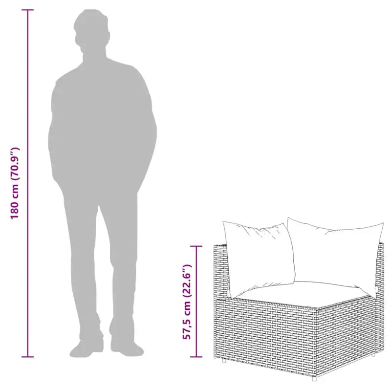 Loungebanken met poly rattan en eenvoudig schoon design - Loungebanken