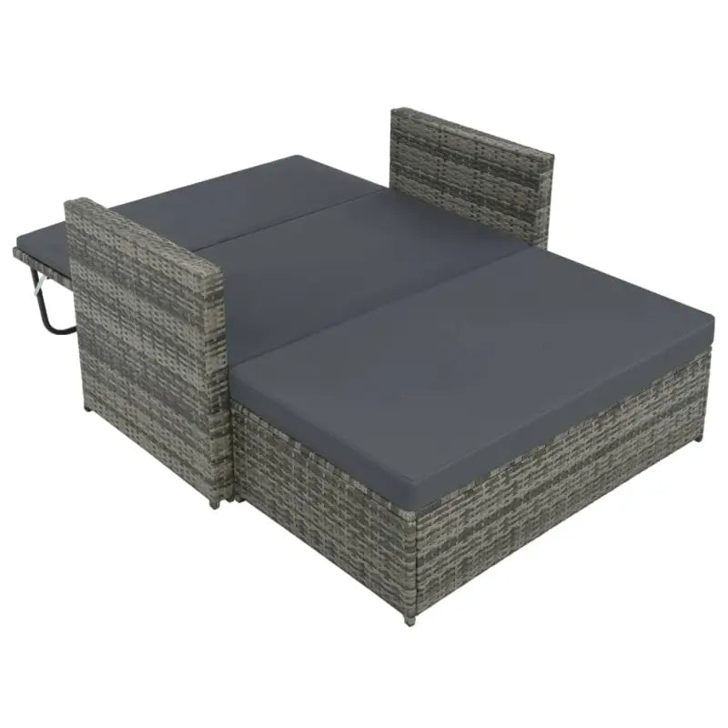 Loungebanken met poly rattan en gepoedercoat stalen frame voor buiten - Loungebanken