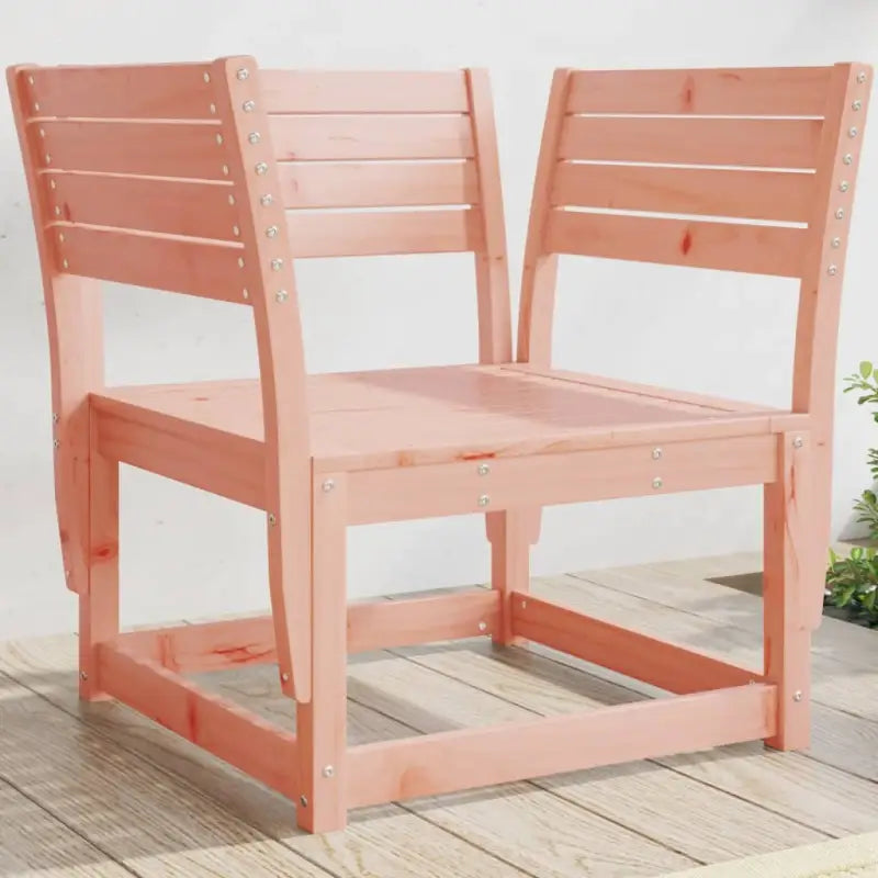 Loungebanken van massief grenenhout met gelat ontwerp voor tuin en terras - Natuurlijk douglashout / zonder kussens / 1