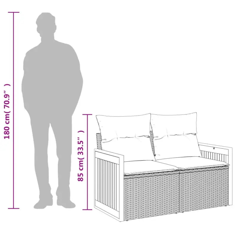 Loungebanken van poly rattan voor een comfortabele zitervaring met wasbare hoes - Loungebanken