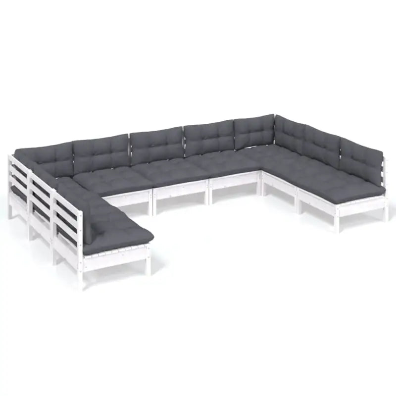 Loungebankset van massief grenenhout voor in de tuin - Tuinsets