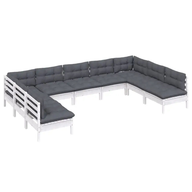 Loungebankset van massief grenenhout voor in de tuin - Tuinsets