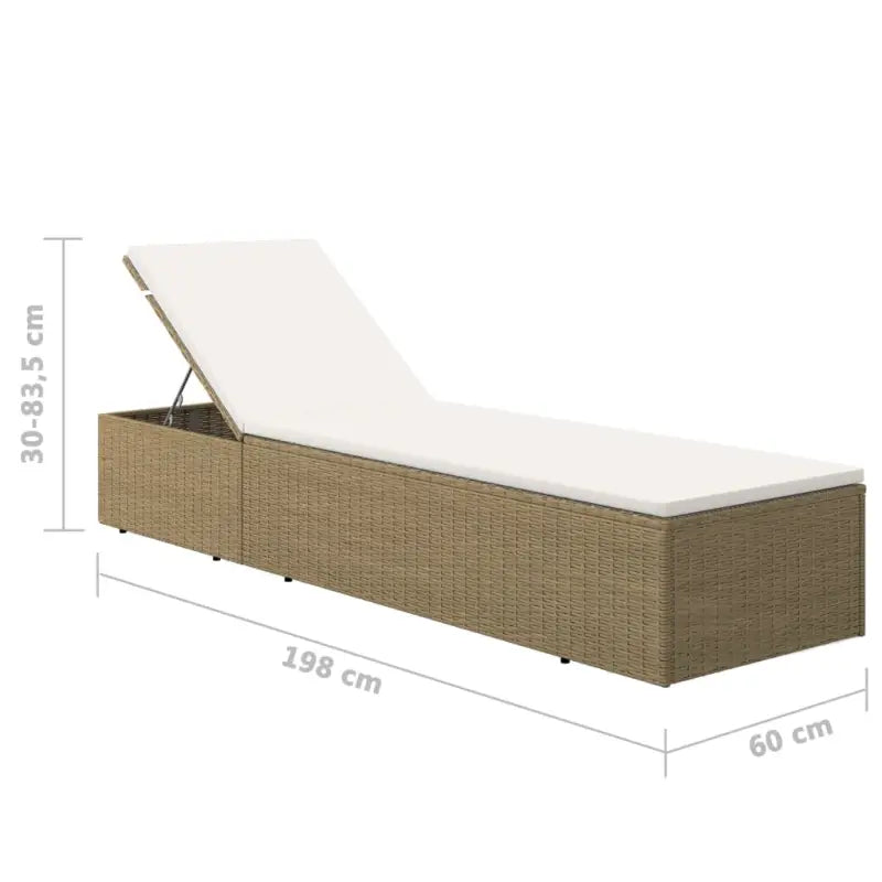 Loungebed met gepoedercoat staal voor tuin en zwembad gebruik - Ligstoelen